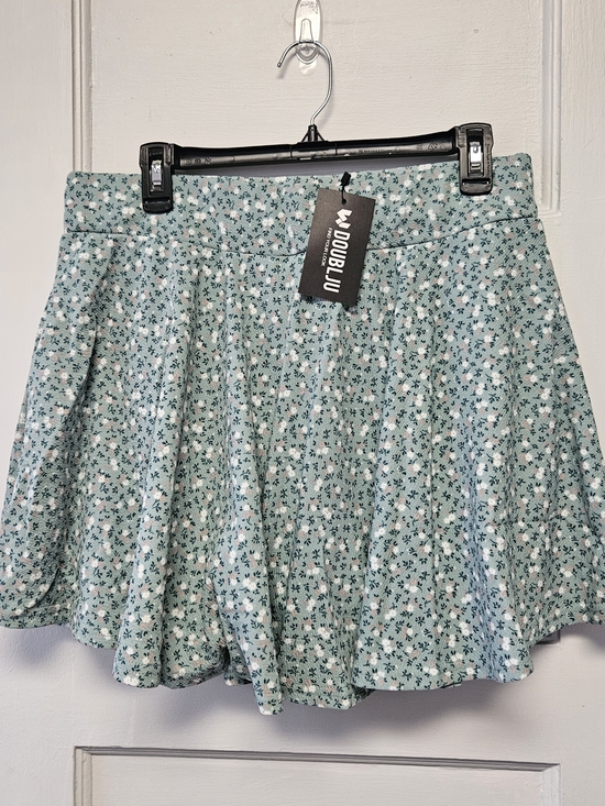 Doublju Dresses & Skirts - Doublju Mint Green Floral Circle Skirt L-3XL